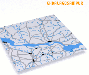 3d view of Ekdāla Gosāinpur