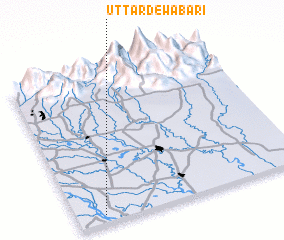 3d view of Uttar Dewabāri