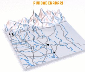 3d view of Purba Dewabāri