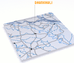 3d view of Dhankhāli