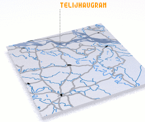 3d view of Teli Jhāugrām