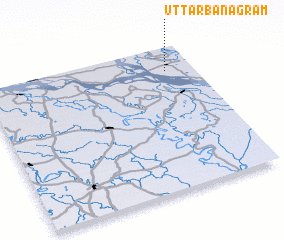 3d view of Uttar Banagrām