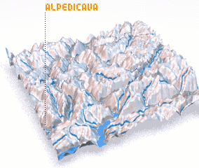 3d view of Alpe di Cava