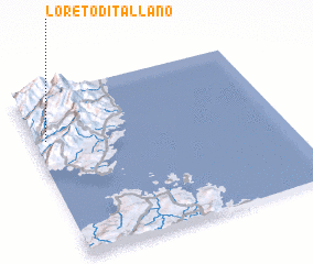 3d view of Loreto-di-Tallano