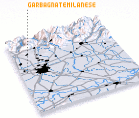 3d view of Garbagnate Milanese