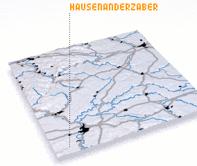 3d view of Hausen an der Zaber