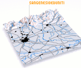 3d view of San Genesio ed Uniti