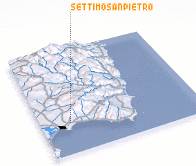 3d view of Settimo San Pietro