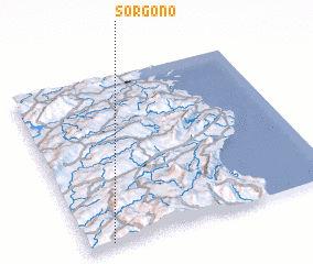 3d view of Sorgono