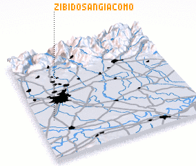 3d view of Zibido San Giacomo