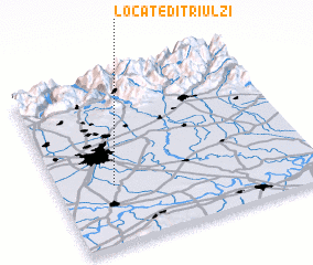 3d view of Locate di Triulzi