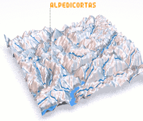 3d view of Alpe di Cortas