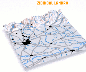 3d view of Zibido al Lambro