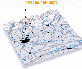 3d view of Besana in Brianza