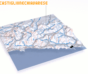 3d view of Castiglione Chiavarese