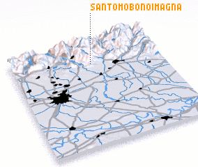 3d view of SantʼOmobono Imagna