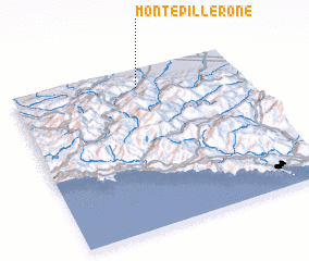 3d view of Monte Pillerone