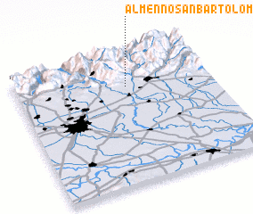 3d view of Almenno San Bartolomeo