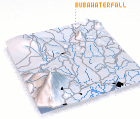 3d view of Buba Waterfall