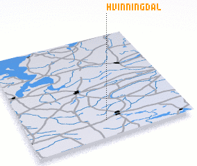 3d view of Hvinningdal