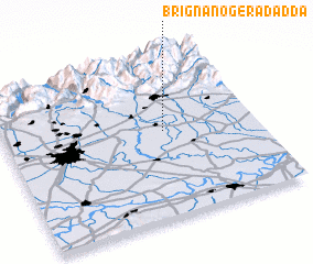 3d view of Brignano Gera dʼAdda