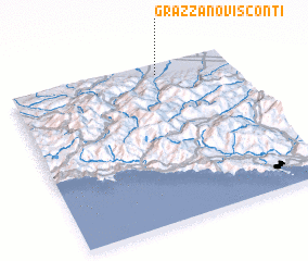 3d view of Grazzano Visconti