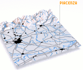 3d view of Piacenza