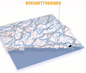 3d view of Borghetto di Vara