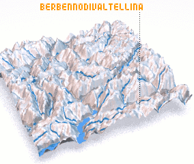 3d view of Berbenno di Valtellina