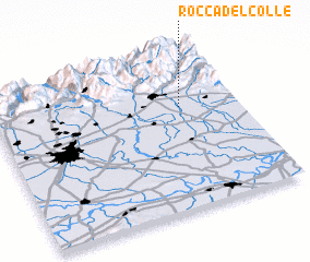 3d view of Rocca del Colle