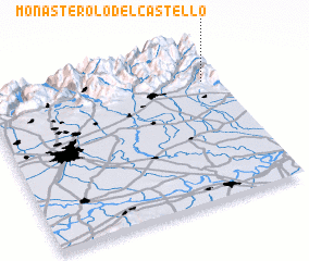 3d view of Monasterolo del Castello