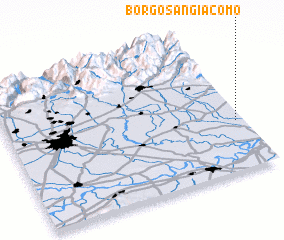 3d view of Borgo San Giacomo