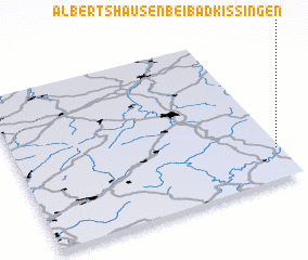 3d view of Albertshausen bei Bad Kissingen