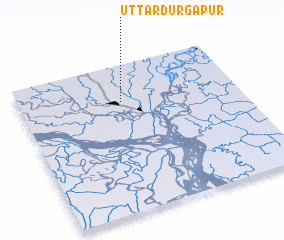 3d view of Uttar Durgāpur