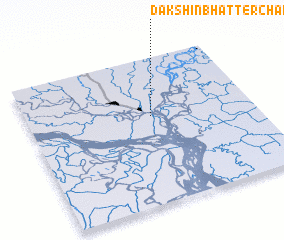 3d view of Dakshin Bhātter Chak