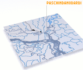 3d view of Paschim Dāmodardi