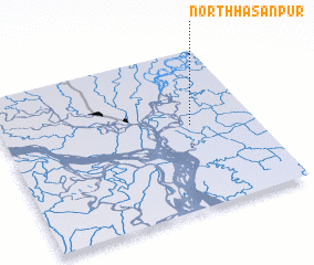 3d view of North Hāsanpur