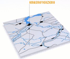 3d view of Krasnoye Ozero