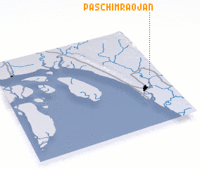 3d view of Paschim Raojān