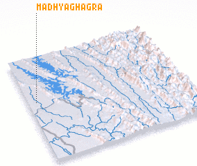 3d view of Madhya Ghāgra