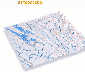 3d view of Uttar Gāgra