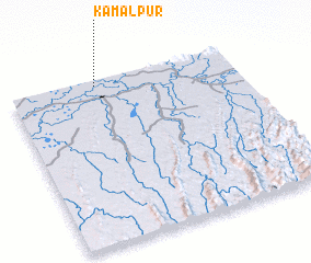 3d view of Kāmālpur