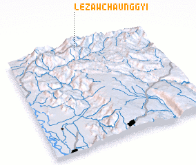 3d view of Lezawchaunggyi