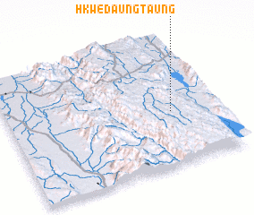 3d view of Hkwedaung Taung