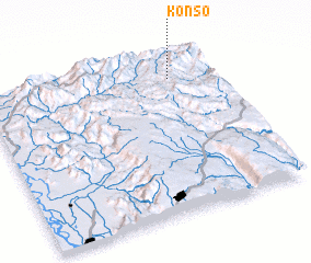 3d view of Konso