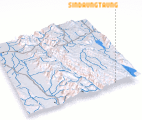 3d view of Sindaung Taung