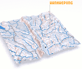 3d view of Wān Hwè-pūng