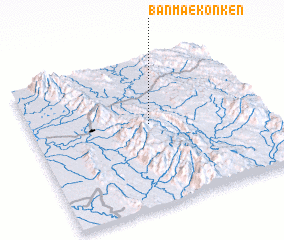 3d view of Ban Mae Kon Ken