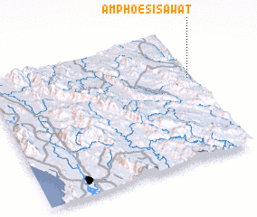 3d view of Amphoe Si Sawat