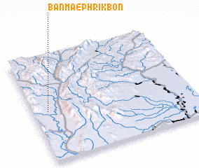 3d view of Ban Mae Phrik Bon